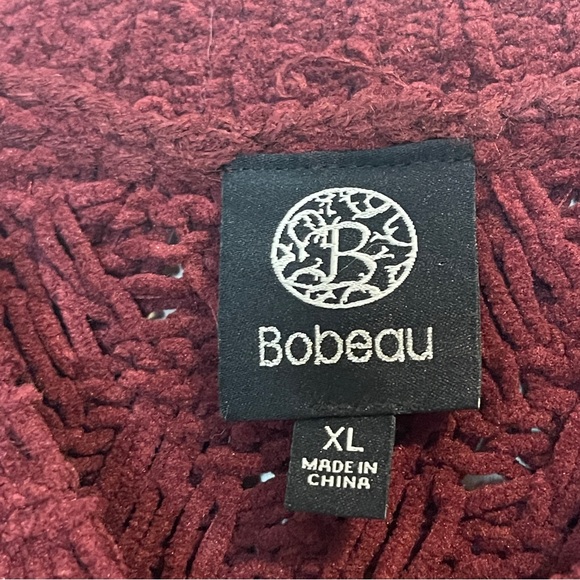 Bobeau Maroon Braided Crewneck Sweater XL - Picture 6 of 7